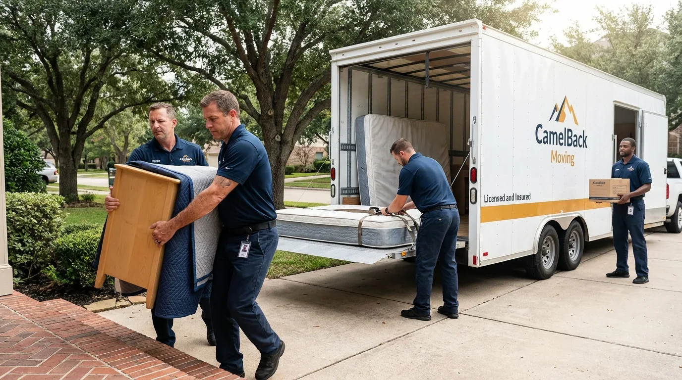 Crew loading residential truck for cross-state move from Leetsdale, PA